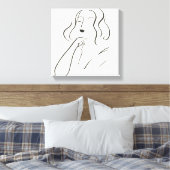 Einfache Studie - Skizze einer Frau Leinwanddruck (Insitu (Schlafzimmer))