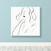 Einfache Studie - Skizze einer Frau Leinwanddruck (Insitu (Holzboden))