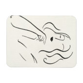 Einfache Studie - Skizze einer Frau Magnet (Horizontal)