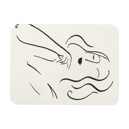 Einfache Studie - Skizze einer Frau Magnet (Horizontal)