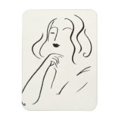 Einfache Studie - Skizze einer Frau Magnet (Vertikal)