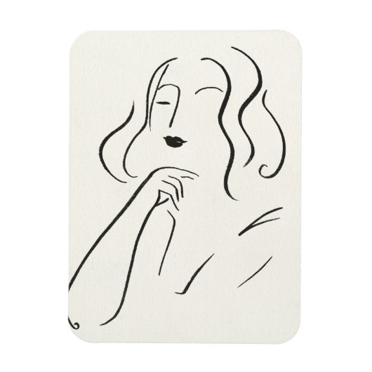 Einfache Studie - Skizze einer Frau Magnet (Vertikal)