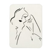 Einfache Studie - Skizze einer Frau Magnet (Vertikal)