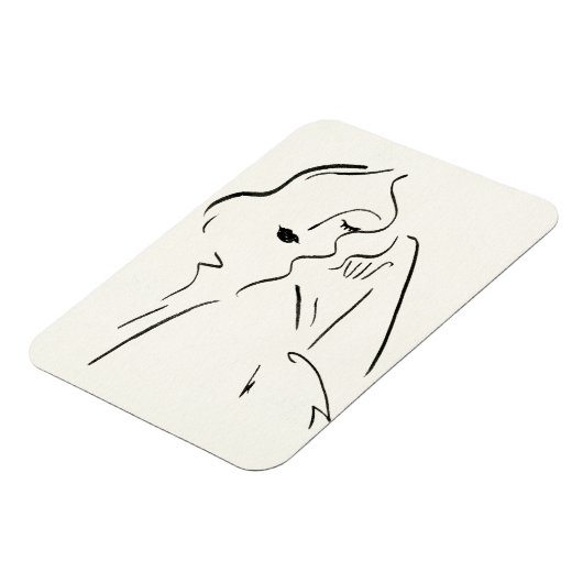 Einfache Studie - Skizze einer Frau Magnet (Linke Seite)