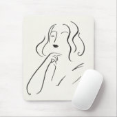 Einfache Studie - Skizze einer Frau Mousepad (Mit Mouse)
