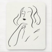 Einfache Studie - Skizze einer Frau Mousepad (Vorne)