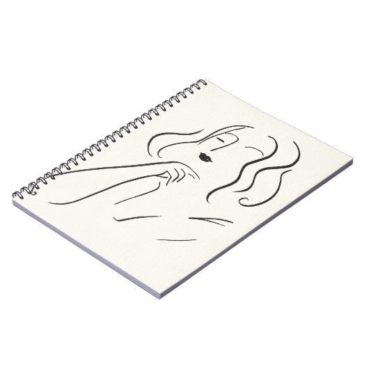 Einfache Studie - Skizze einer Frau Notizblock (Linke Seite)