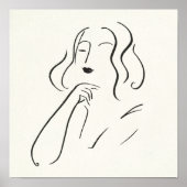 Einfache Studie - Skizze einer Frau Poster (Vorne)