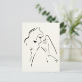 Einfache Studie - Skizze einer Frau Postkarte (Stehend Vorderseite)