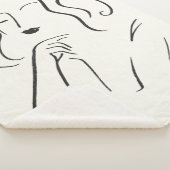 Einfache Studie - Skizze einer Frau Sherpadecke (3/4)