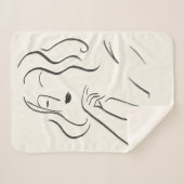 Einfache Studie - Skizze einer Frau Sherpadecke (Vorderseite (Horizontal))