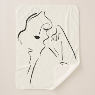 Einfache Studie - Skizze einer Frau Sherpadecke