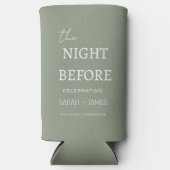 Einfache Stunde vor Minimalhochzeit Selters Dosenkühler (Vorderseite)