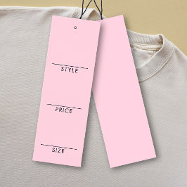 Einfache Style Price Size Mini Hang Tags Pink