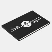 Einfache, stylische Monogram mit Name Wedding Gästebuch (Ecke)
