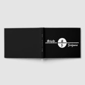 Einfache, stylische Monogram mit Name Wedding Gästebuch (Voll)