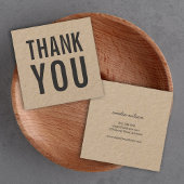 Einfache Stylish Rustic Thank You Kraft