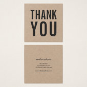 Einfache Stylish Rustic Thank You Kraft (Vorne & Hinten)