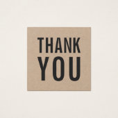 Einfache Stylish Rustic Thank You Kraft (Vorderseite)