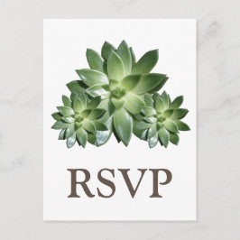 Einfache Sukkulente Hochzeitssache RSVP Postkarte