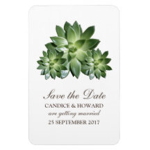 Einfache Sukkuline Save the Date Flexi Magnet