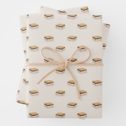 Einfache Summer Classic Campfire-Smores Geschenkpapier Set (Beispiel)