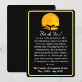 Einfache Sunset Angel Beerdigung Dankeschön Karte (Vorne/Hinten)