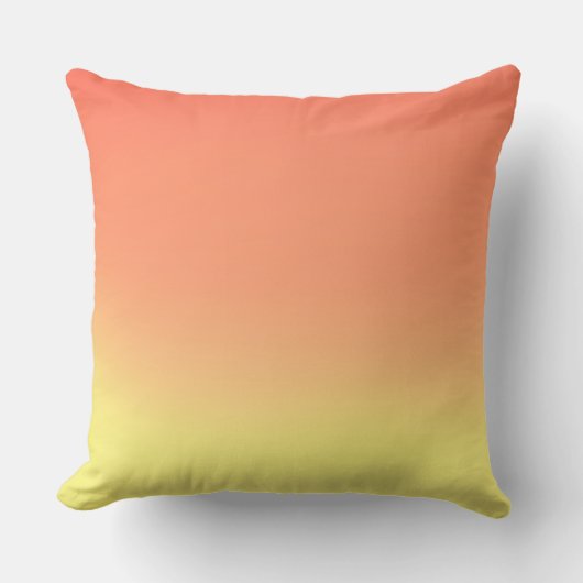 Einfache Sunset Ombre Wirkung gelb & orange Kissen (Vorderseite)