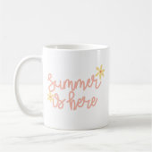 Einfache Sunshine Summer Pastel Pink Script Gelb Kaffeetasse (Links)