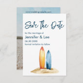 Einfache Surfboard-Save the Date Save The Date (Vorne/Hinten)