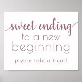 Einfache Süße beenden Neuanfang | Mauve Pink Poster (Vorne)