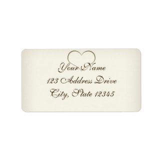 Einfache süße Beige Adressaufkleber