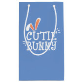 Einfache Süsse Bunny Oaster Typografie | Geschenkt Kleine Geschenktüte (Rückseite)