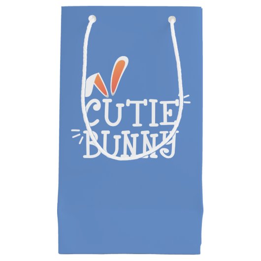 Einfache Süsse Bunny Oaster Typografie | Geschenkt Kleine Geschenktüte (Vorderseite)