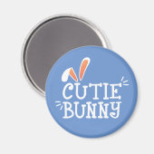 Einfache Süsse Bunny Oaster Typografie | Magnet (Vorderseite/Rückseite)