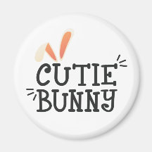 Einfache Süsse Bunny Oaster Typografie | Magnet