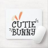 Einfache Süsse Bunny Oaster Typografie | Mousepad (Mit Mouse)