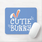 Einfache Süsse Bunny Oaster Typografie | Mousepad (Mit Mouse)