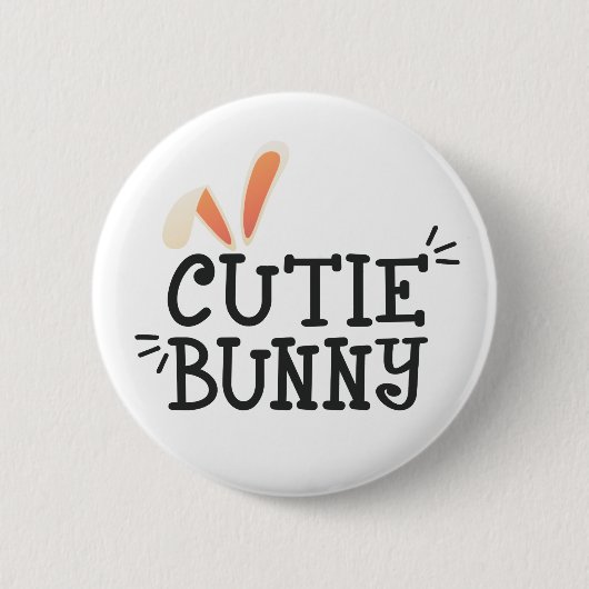 Einfache Süsse Bunny Oaster Typografie | Schaltflä Button (Vorderseite)