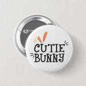 Einfache Süsse Bunny Oaster Typografie | Schaltflä Button (Vorne & Hinten)