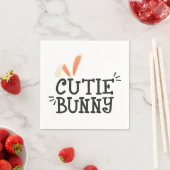 Einfache Süsse Bunny Oaster Typograph | Serviette (Beispiel)