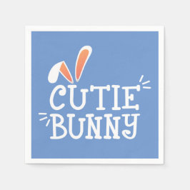 Einfache Süsse Bunny Oaster Typograph | Serviette
