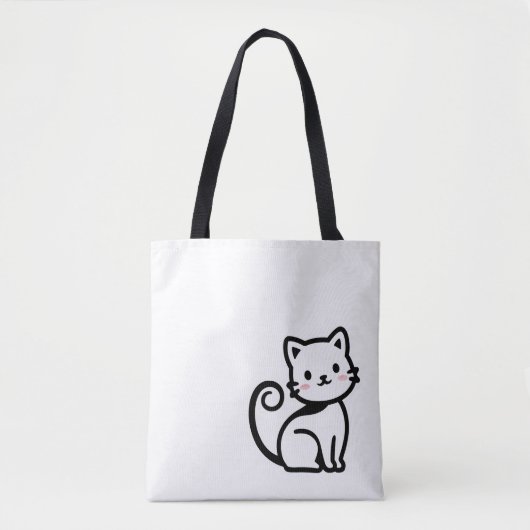 Einfache süße Katze Tasche (Vorderseite)