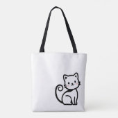 Einfache süße Katze Tasche (Rückseite)