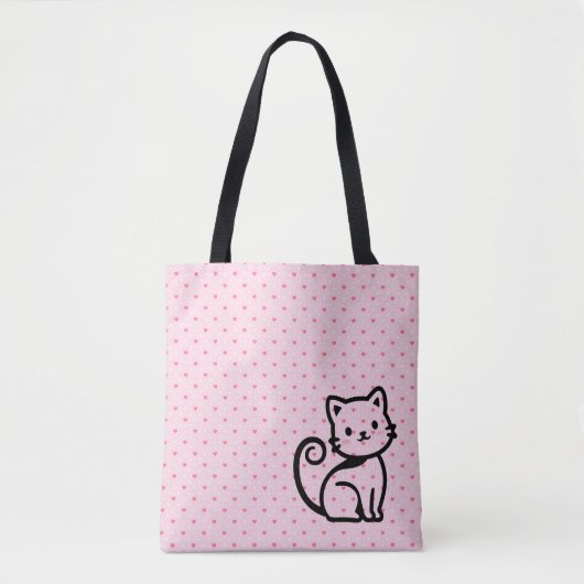 Einfache süße Katze Tasche (Vorderseite)