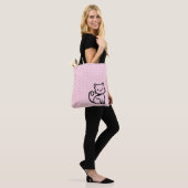 Einfache süße Katze Tasche (Am Model)