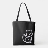 Einfache süße Katze Tasche (Rückseite)