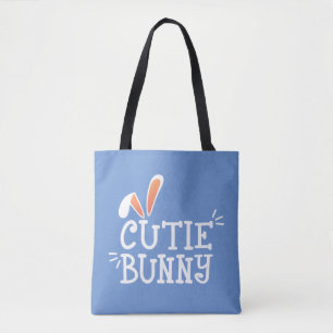 Einfache Süsse Ostern Typografie Gesamtbeutel Tasche