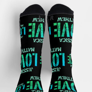 Einfache süße romantische Liebe Couple Valentines Socken