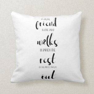 einfache, süße wirkliche Freundschaft Zitat inspir Kissen